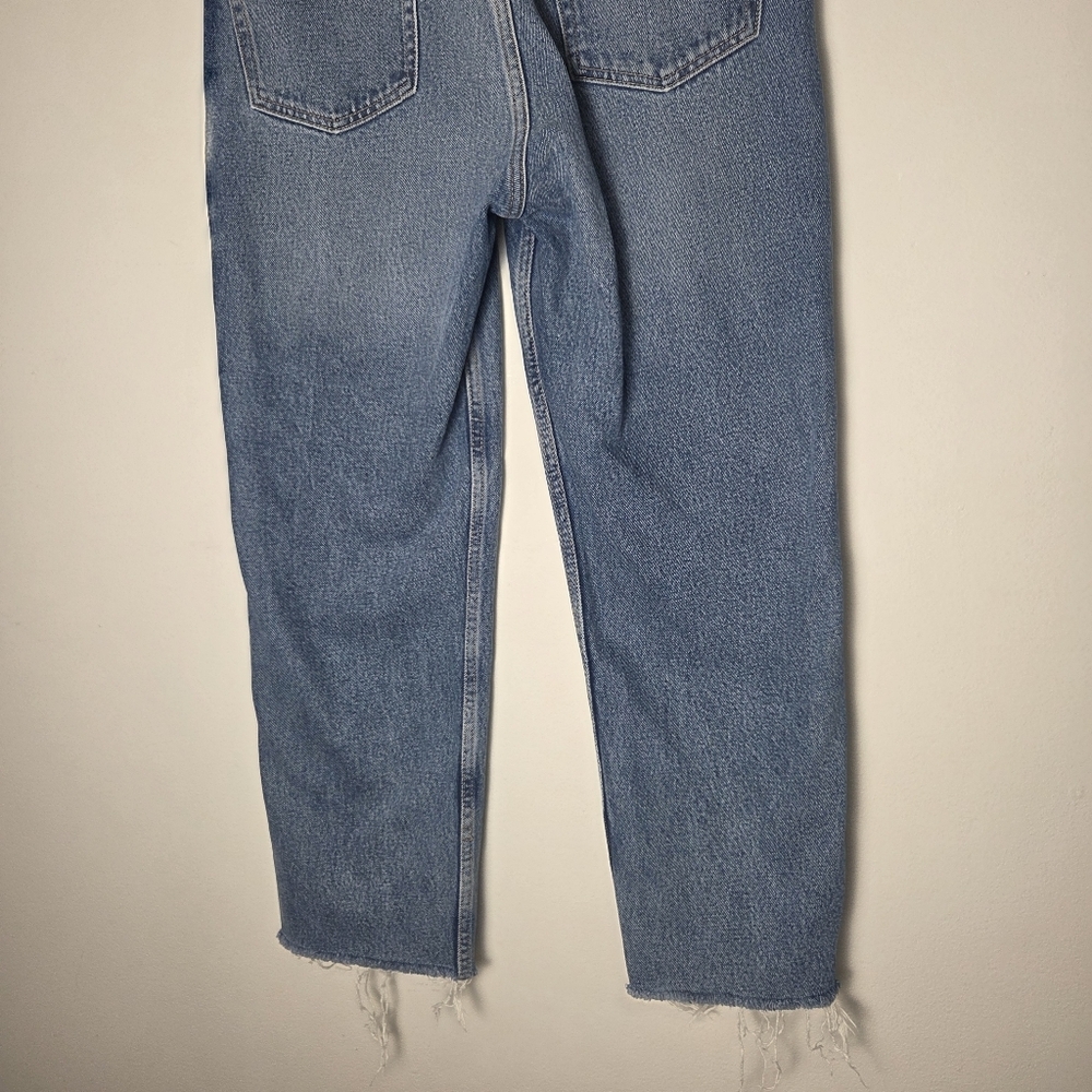 Zara High Rise Raw Hem Jeans - Picture 7 of 7